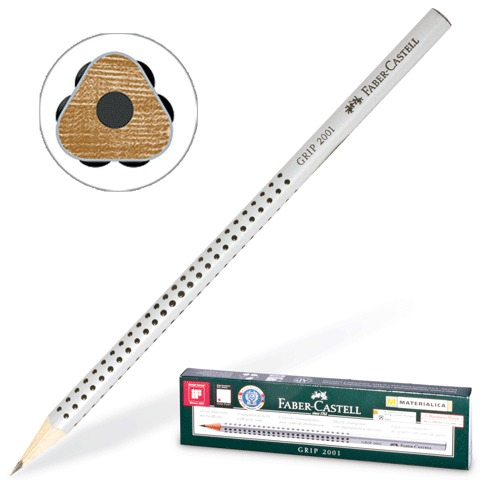 Карандаш чернографитный Faber-Castell Grip 2001 НВ трехгранный, без резинки 1 шт Карандаш чернографитный Faber-Castell Grip 2001 НВ трехгранный, без резинки 1 шт