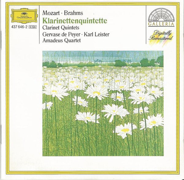 Wolfgang Amadeus Mozart, Johannes Brahms Klarinettenquintette CD/1988/Classical/Germany