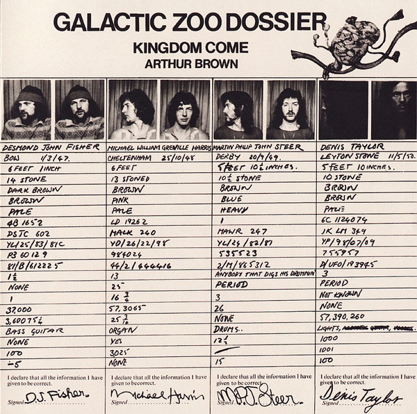 Arthur Browns Kingdom Come Galactic Zoo Dossier CD/1971/2003/Prog Rock/US