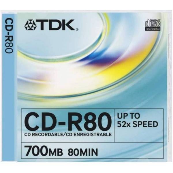 ���� TDK CD-R 700Mb 52x Slim 80min