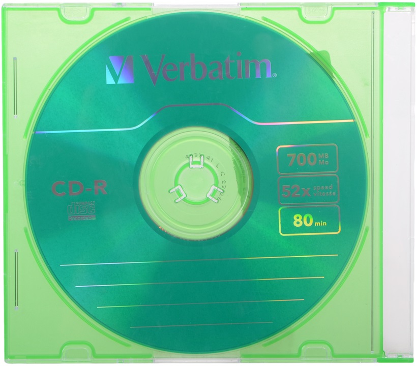 ���� Verbatim CD-R 700Mb 52� DL Color slim 80min