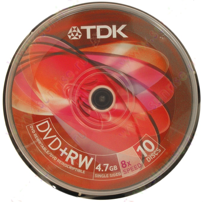 ���� TDK DVD+RW 4,7Gb 8x 10��.