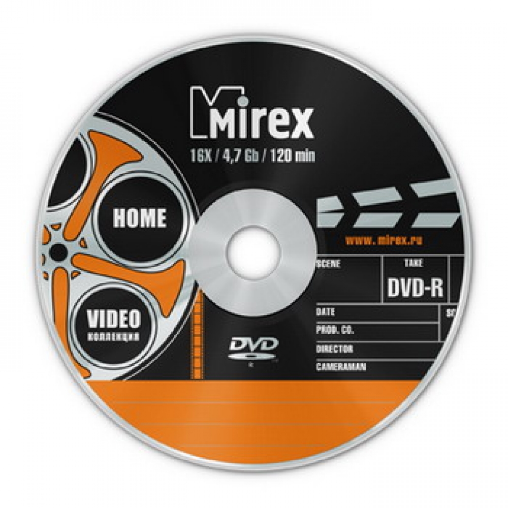 ���� Mirex DVD-R 4,7Gb 16x slim 120min Video ���������