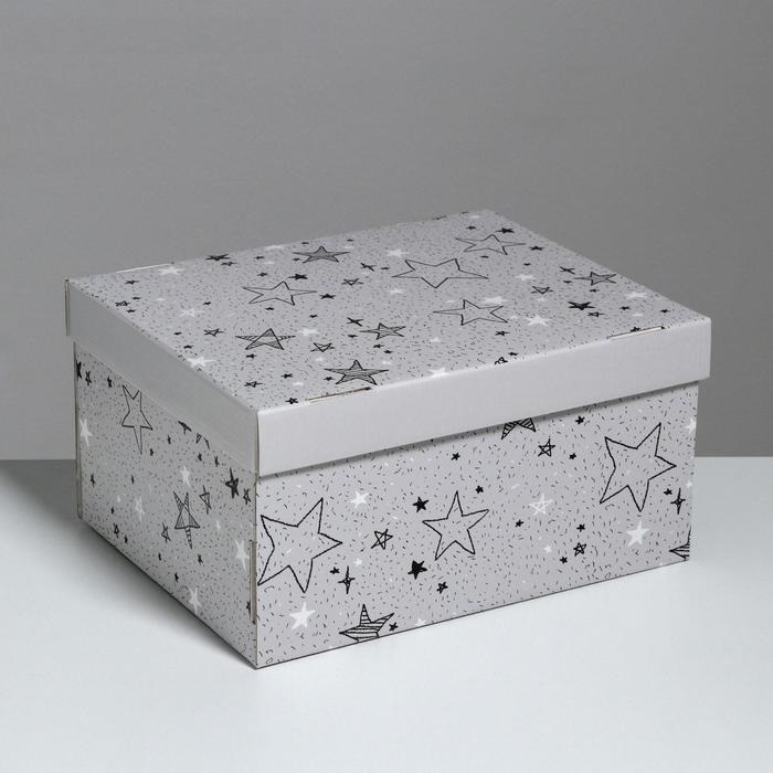 Коробка складная Дарите Счастье Звёздные радости 31,2x25,6x16,1 см Коробка складная Дарите Счастье Звёздные радости 31,2x25,6x16,1 см