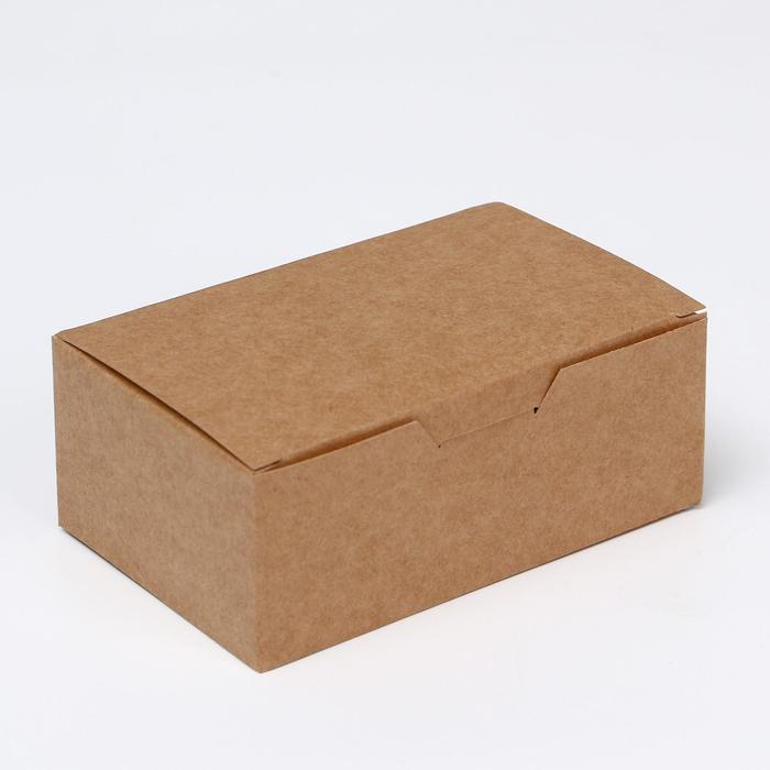 Коробка складная Sima 11,5x7,5x4,5 см крафтовая упаковка для куриных крыльев наггетсов Коробка складная Sima 11,5x7,5x4,5 см крафтовая упаковка для куриных крыльев наггетсов