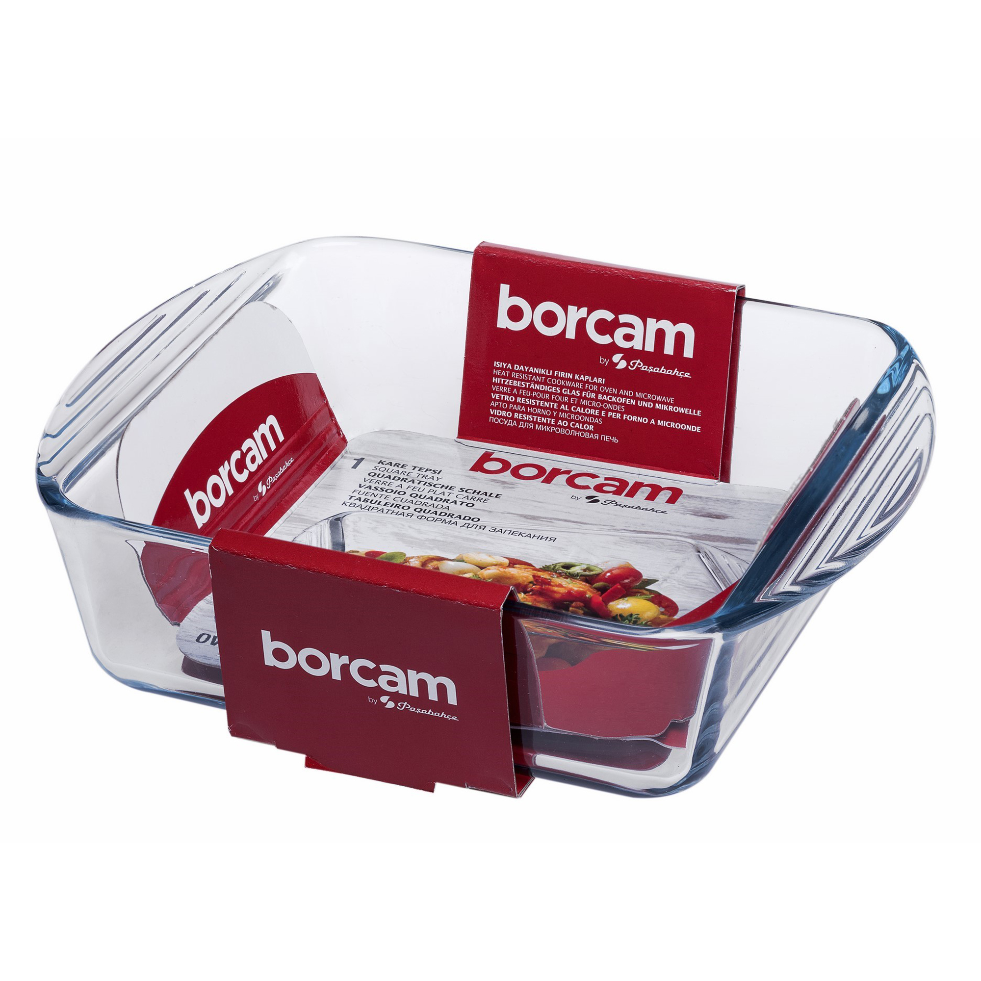 Форма для запекания Pasabahce Borcam 1л 210х165мм квадратная с крышкой Форма для запекания Pasabahce Borcam 1л 210х165мм квадратная с крышкой