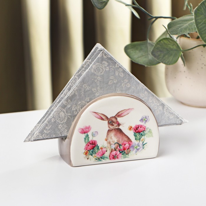 Салфетница Доляна Зайка 9,5x7x4,3 см Салфетница Доляна Зайка 9,5x7x4,3 см