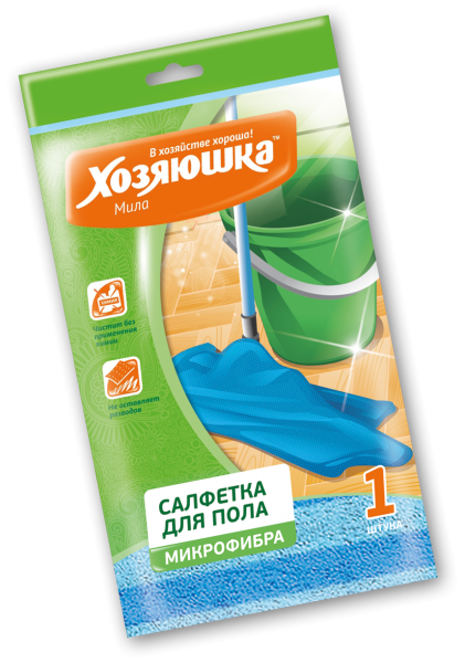 Салфетки для уборки Хозяюшка Мила 50х60см микрофибра Салфетки для уборки Хозяюшка Мила 50х60см микрофибра