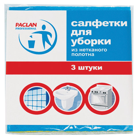 Салфетки для уборки Paclan Professional 30х38см 3шт Салфетки для уборки Paclan Professional 30х38см 3шт
