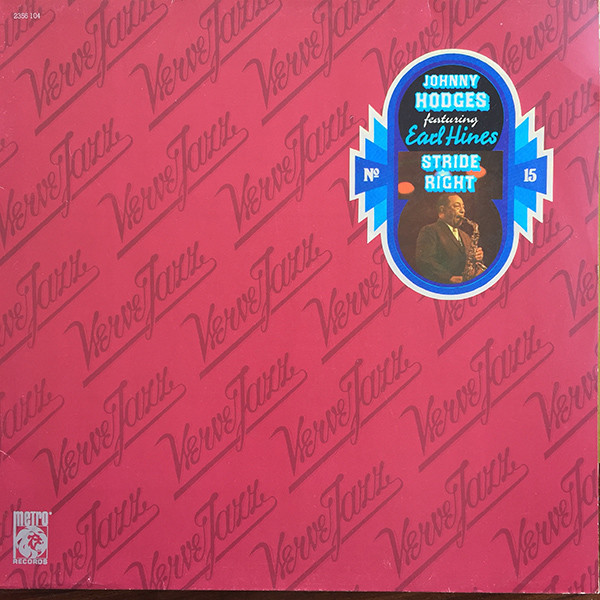 Johnny Hodges, Earl Hines Stride Right - Verve Jazz No. 15 LP/1966/1979/Jazz/Germany/Nm