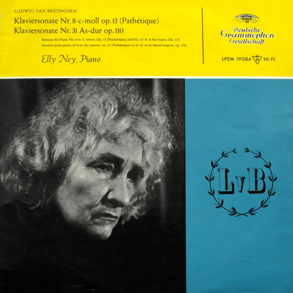 Ludwig van Beethoven, Elly Ney Klaviersonate Nr.8, Klaviersonate Nr31 LP/1957/Classical/Germany/Nm