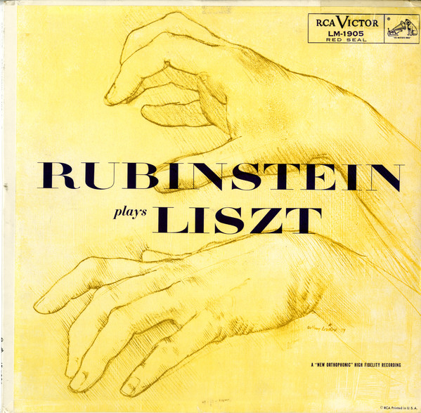 Artur Rubinstein, Franz Liszt 'Rubinstein Plays Liszt' LP/1956/Classical/US/Nm