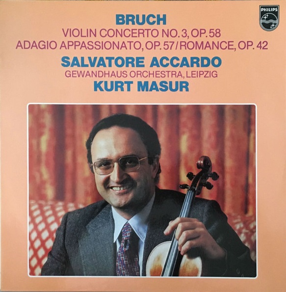 Max Bruch, Salvatore Accardo, Kurt Masur Violin Concerto LP/1978/Classical/Holland/Nm