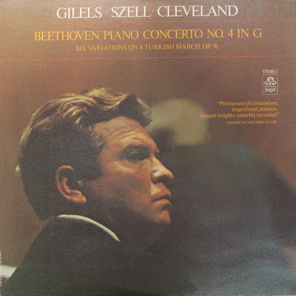 Emil Gilels, Ludwig van Beethoven, George Szell 'Piano Concerto No. 4' LP/1970/Classical/US/Nm