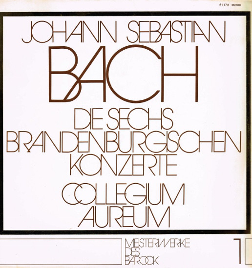 Johann Sebastian Bach, Collegium Aureum 'Brandenburgische Konzerte' 2LP/1978/Classical/Germany/Nm Johann Sebastian Bach, Collegium Aureum 'Brandenburgische Konzerte' 2LP/1978/Classical/Germany/Nm