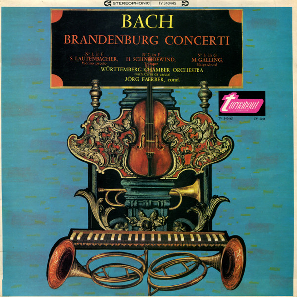 Johann Sebastian Bach, Jorg Faerber Brandenburg Concerti  1 LP/1968/Classical/UK/Nm