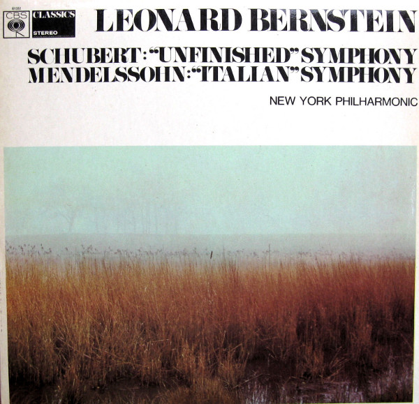 Franz Schubert, Felix Mendelssohn 'Unfinished Symphony, Italian Symphony' LP/1969/Classical/UK/Nm