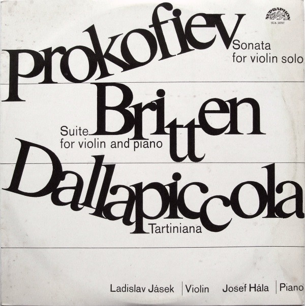 Сергей Прокофьев, Benjamin Britten 'Sonata For Violin Solo' LP/1967/Classical/Czech/Nm Сергей Прокофьев, Benjamin Britten 'Sonata For Violin Solo' LP/1967/Classical/Czech/Nm