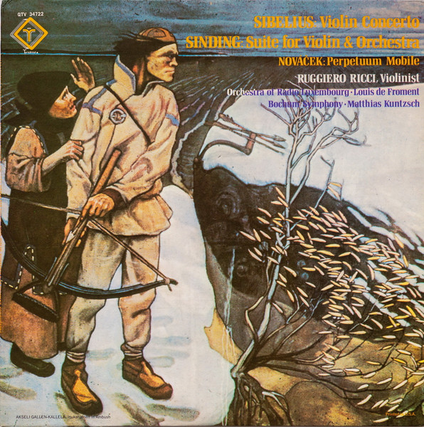 Jean Sibelius, Christian Sinding, Ottokar Novacek Violin Concerto LP/1978/Classical/US/Nm