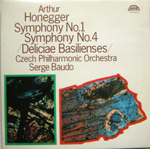 Arthur Honegger, Serge Baudo 'Symphony No. 1, Symphony No. 4' LP/1974/Classical/Czech/Nm