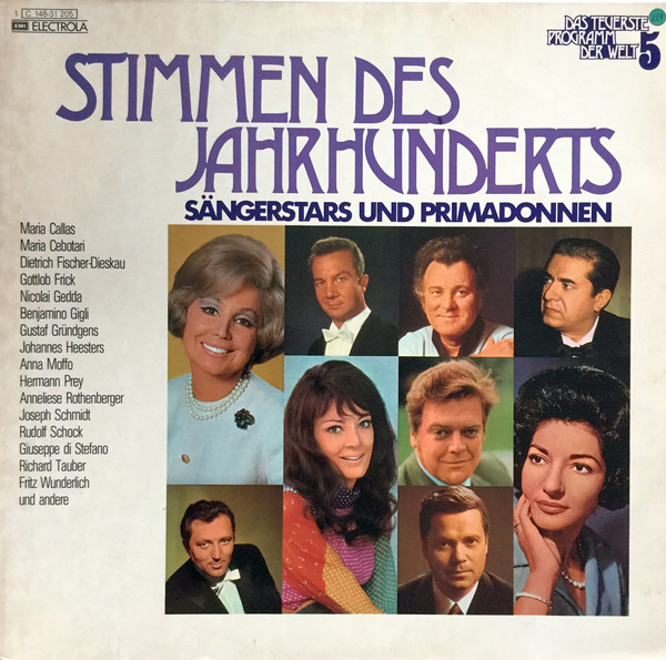 Various 'Stimmen Des Jahrhunderts - Sangerstars Und Primadonnen' LP/1978/Classical/Germany/Nm