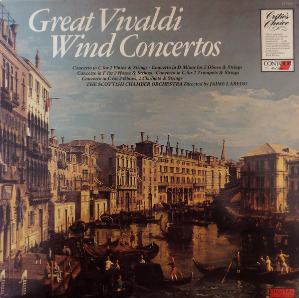 The Scottish Chamber Orchestra, 'Great Antonio Vivaldi Wind Concertos' LP/1985/Classical/UK/Nm The Scottish Chamber Orchestra, 'Great Antonio Vivaldi Wind Concertos' LP/1985/Classical/UK/Nm