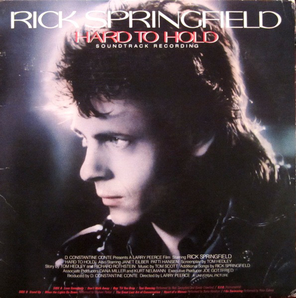 Rick Springfield Hard To Hold Soundtrack Recording LP/1984/Pop Rock/Japan/Nm