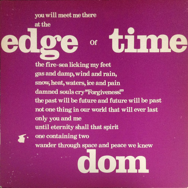 Dom 'Edge Of Time' 2LP/1972/2001/Kraut Rock/Germany/Nm Dom 'Edge Of Time' 2LP/1972/2001/Kraut Rock/Germany/Nm