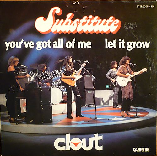 Clout 'Substitute' LP/1978/Pop Rock/Germany/Nm Clout 'Substitute' LP/1978/Pop Rock/Germany/Nm